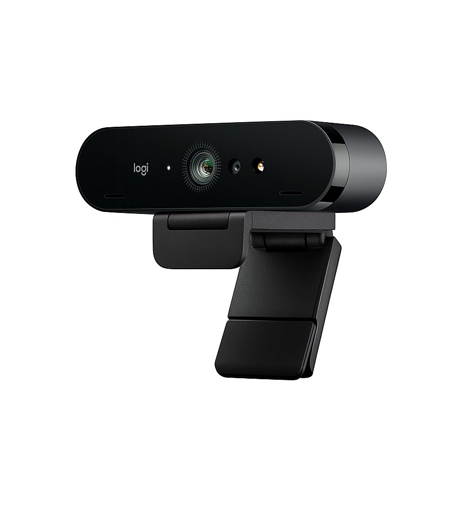 Logitech - Brio Ultra HD Pro 4096 x 2160 Business Webcam with RightLight 3 and Noise-Cancelling Dual Mics - Black
