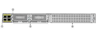  ISR4331-SEC/K9 100Mbps-300Mbps system throughput, 3 WAN/LAN ports, 2 SFP ports, multi-Core CPU,1 service module slots, Security, Voice,