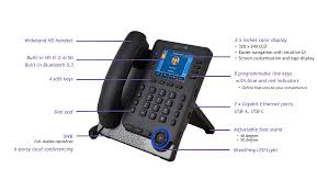 Alcatel-Lucent M7s Pro IP Desk Phone SIP VoIP Business Telephone HD Voice LCD Display PoE Support Office Enterprise Communication Deskphone