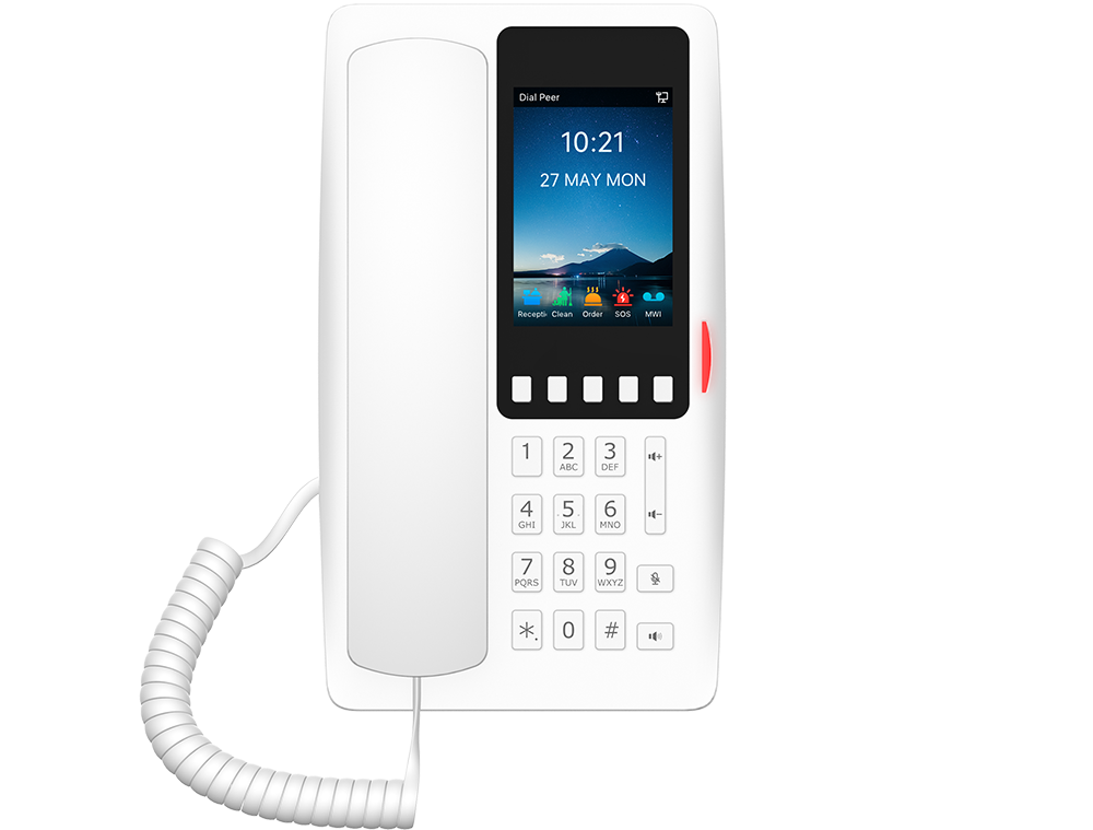 Fanvil H6W Dual-Band WiFi6 PoE Hotel IP Phone W/5 Soft Keys