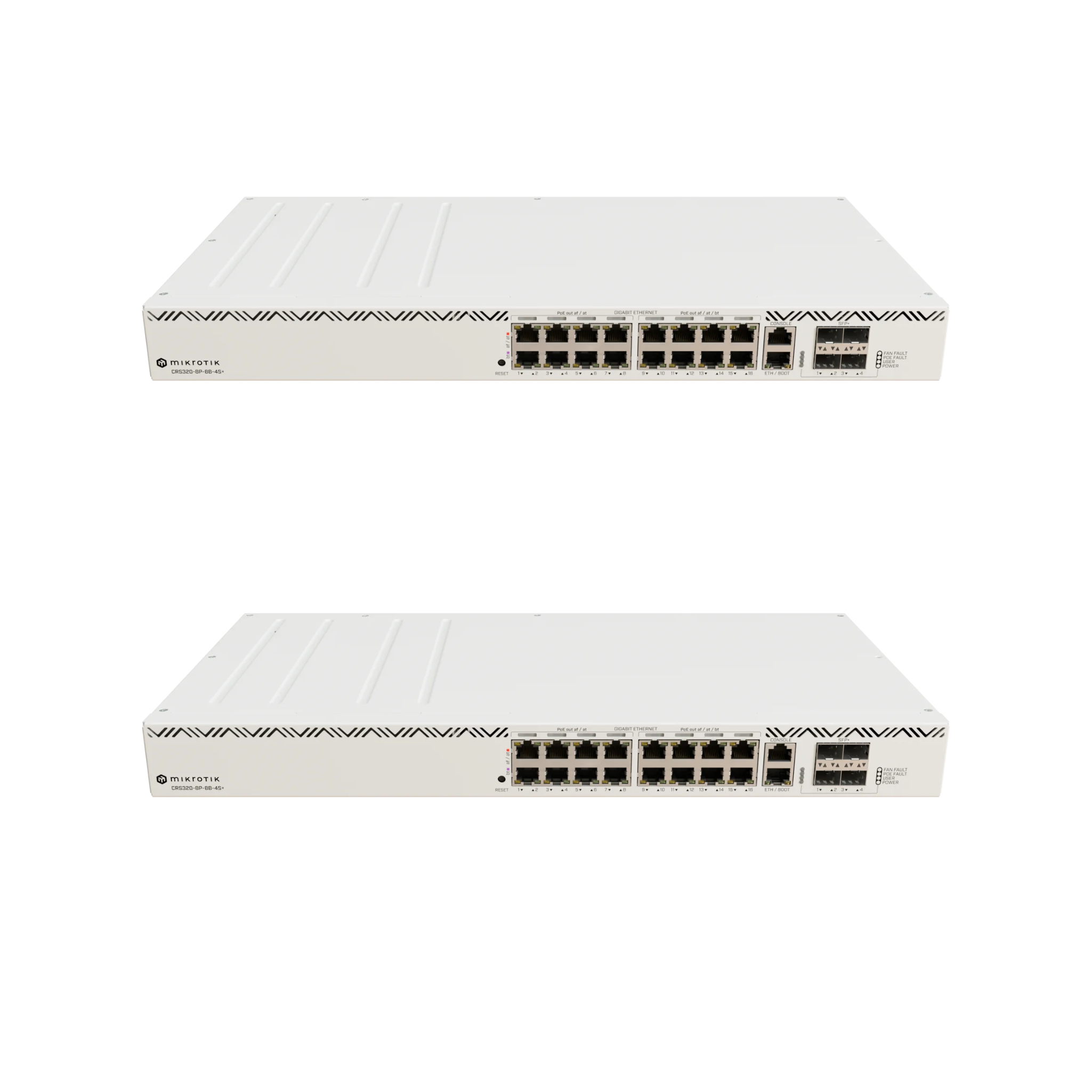 MikroTik CRS320-8P-8B-4S+RM 17-Port PoE++ Gigabit Switch – 8x 90W 802.3bt PoE++, 8x PoE+, 4x 10G SFP+, 963W Total PoE Output