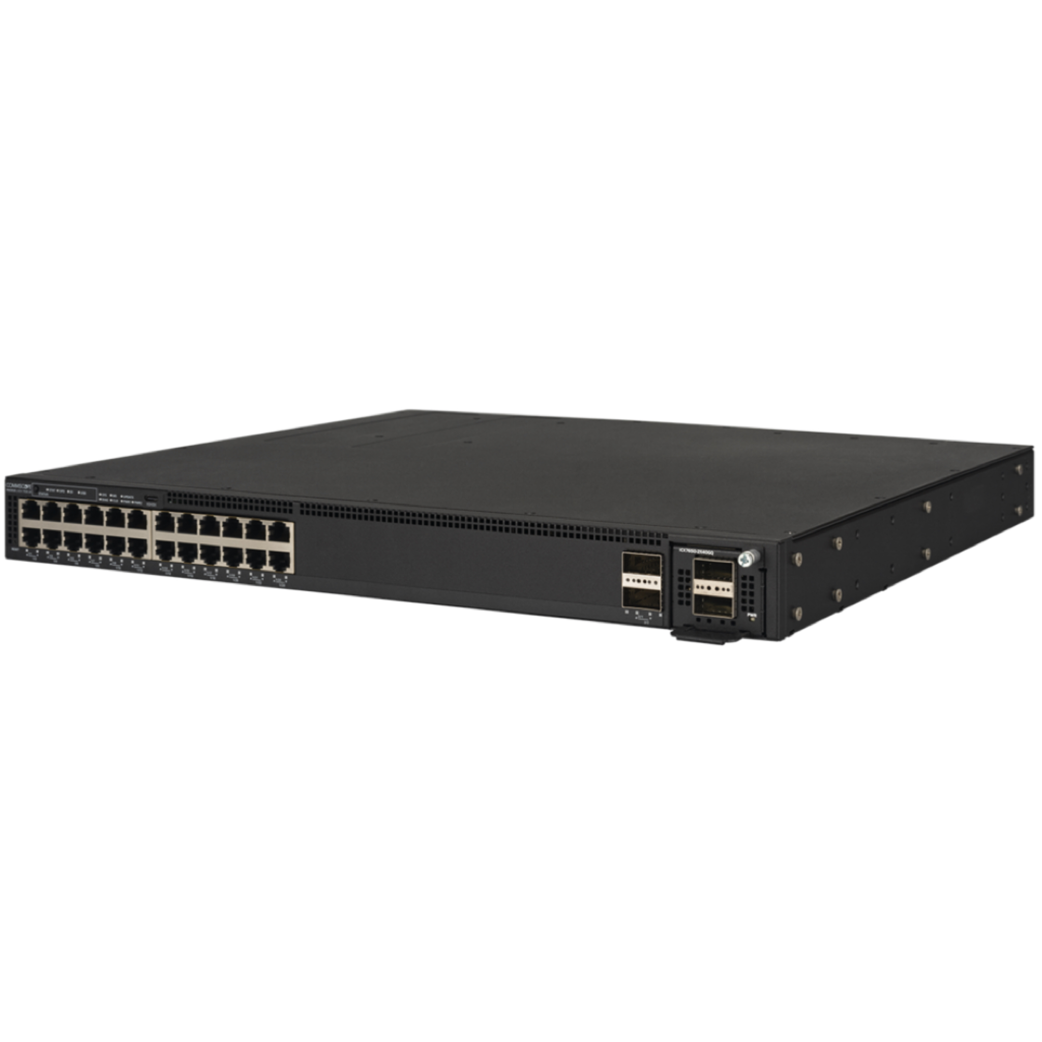 Ruckus ICX 7550-24-E2 Stackable Managed Switch – 24-Port Gigabit Ethernet, 2x 40GbE QSFP+ Uplinks, Layer 3, Enterprise-Class