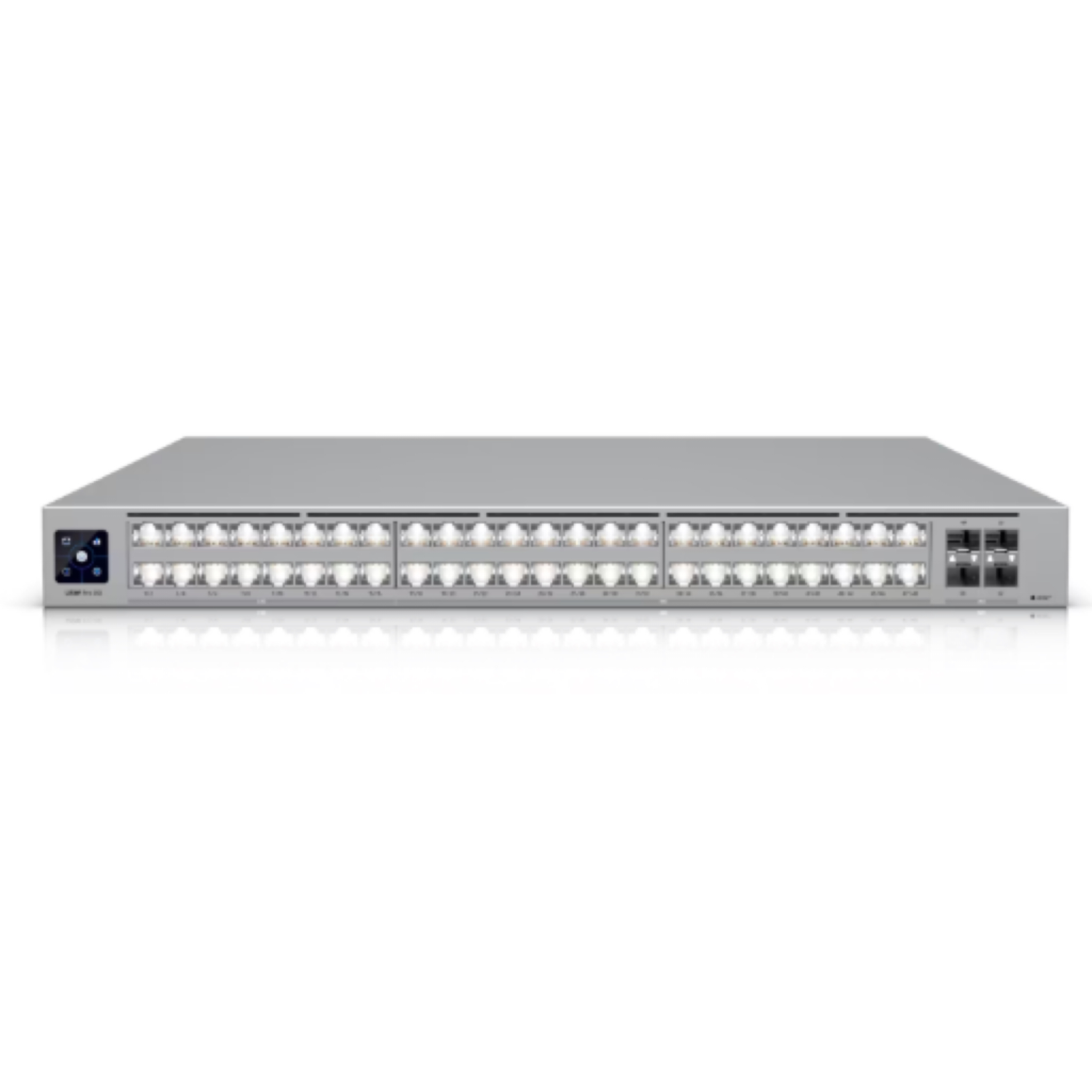 Ubiquiti UniFi Switch Pro XG 48 USW-Pro-XG-48 – 48-Port Layer 3 Etherlighting Managed Switch, 32x 10GbE + 16x 2.5GbE RJ45, 4x 25G SFP28, 1.3" Touchscreen, 1U Rackmount