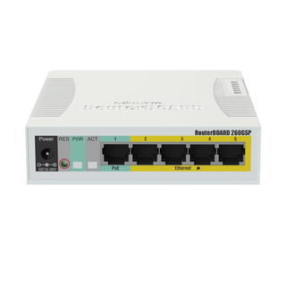 CSS106-1G-4P-1S, Mikrotik CSS Smart Switch, 5x Gigabit PoE/1x SFP/SwOS