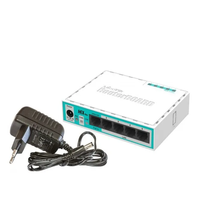 Mikrotik RouterBOARD hEX lite 5 ports router 5 X 10/100 PoE OSL4 - (RB750r2)