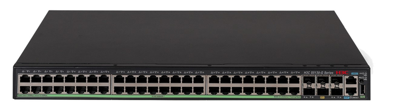 H3C S5130S-54S-EI-G 54-Port Gigabit & 6x10G Uplinks IRF2 Stacking 10KV Surge Enterprise-Grade Managed Switch