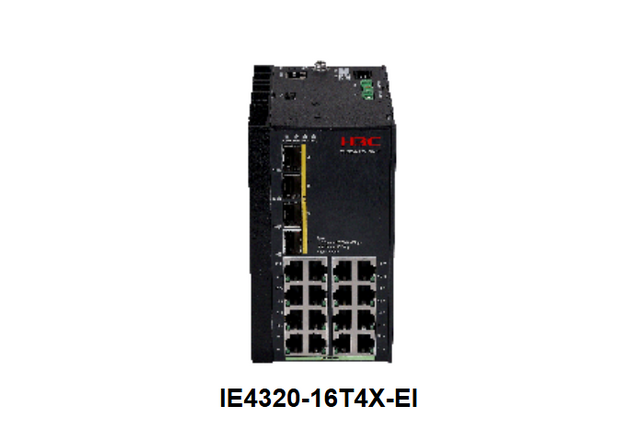 H3C IE4320-16T4X-EI Industrial Gigabit 8×1G RJ45 2×1G SFP 2×10G SFP+ Dual DC 24-48V Switch