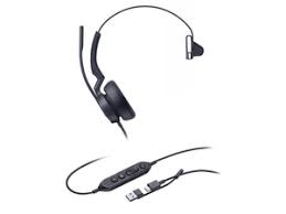 Yealink UH46 Wired Headset Noise Cancelling HD Voice Comfort Ear Cushion Office/Remote Work/Call Center Headset