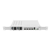 MikroTik CRS504-4XQ-IN 4-Port 100G QSFP28 Managed Switch – 100 Gigabit Ethernet, 16x 25G via Breakout Cables, 1U Rackmount, Dual Power Supplies