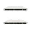 MikroTik CRS354-48G-4S+2Q+RM 48-Port Managed L2 Switch with 4x 10G SFP+ and 2x 40G QSFP+, Dual Power Supplies, 1U Rackmount