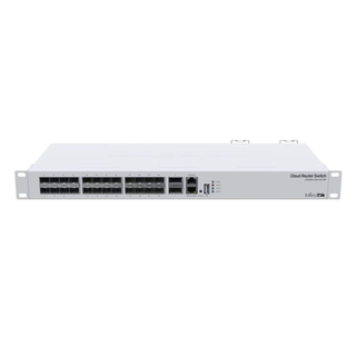 MikroTik CRS326-24S+2Q+RM 24-Port 10G SFP+ Managed Switch with 2x 40G QSFP+ Ports, Dual Power Supplies, 1U Rackmount
