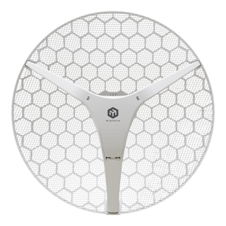 MikroTik LHG XL 5 ax LHG-5axD-XL Long-Range Outdoor Wi-Fi 6 CPE – 27 dBi Antenna, Up to 30 km PtP, 5 GHz 1200 Mbps, Gigabit PoE, IP54, RouterOS v7
