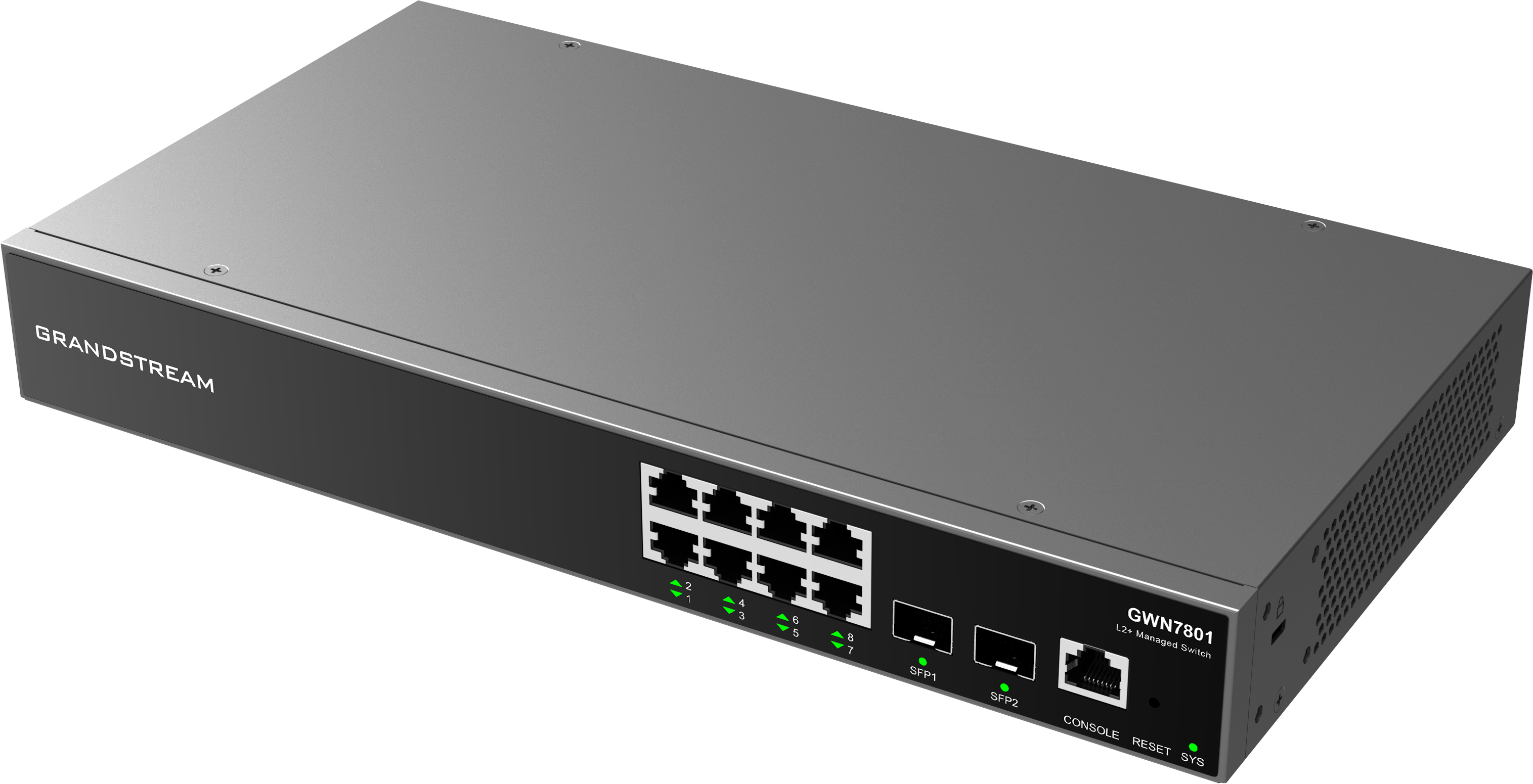Grandstream GWN7801(P) 8 gigabit port management switch, POE optional, P Enterprise-class Layer 2 + managed network switch
