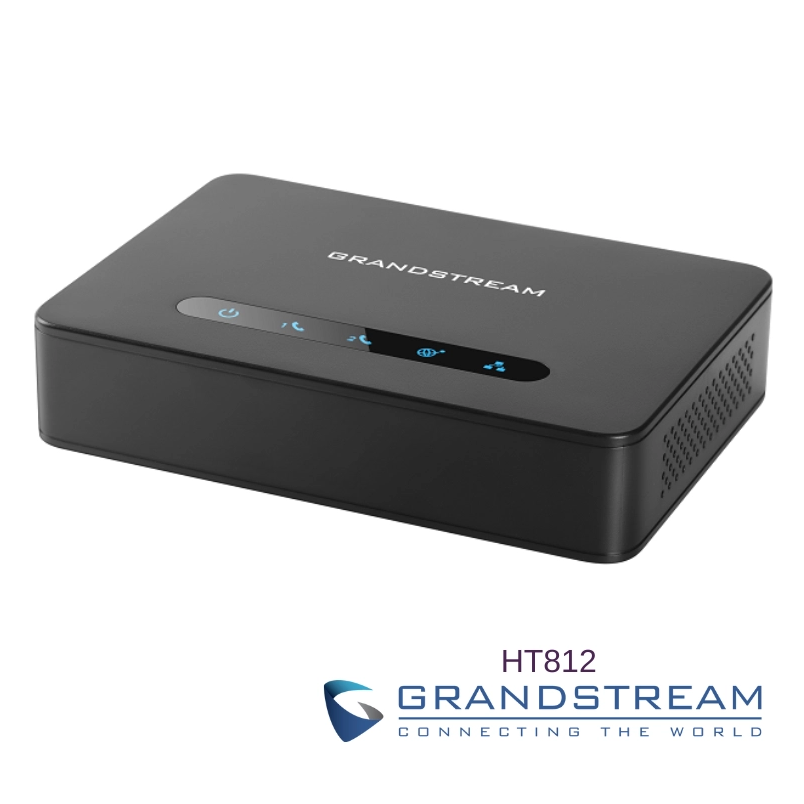 Grandstream HT812 Trend Network Built-in NAT Router Analog Phone Dual Port Gateway