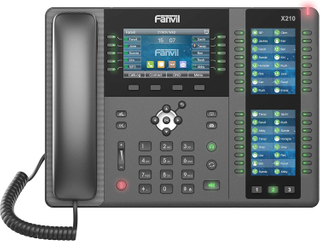 Fanvil X210 Enterprise VoIP Phone, 4.3-Inch Color Display, Two 3.5-Inch Side Color Displays for DSS Keys