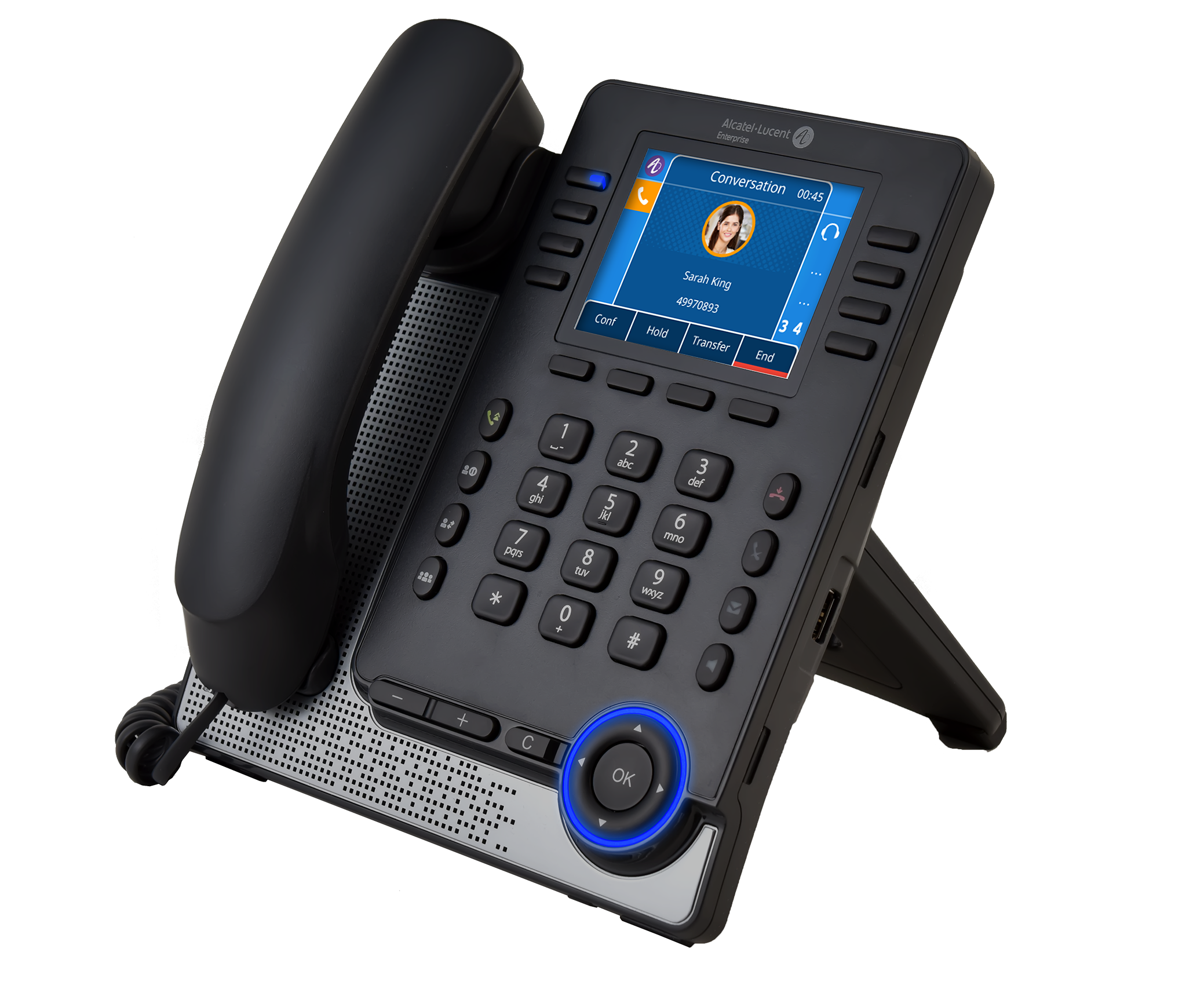 Alcatel-Lucent M7s SIP Desk Phone IP Telephone VoIP HD Voice PoE Support Office Enterprise Remote work Deskphone