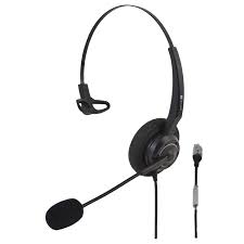 Alcatel-Lucent AH10 Series AH 11GA Wired Headset Noise Cancelling Mic Over Head Binaural Headset for Office Phone Desk Phone Call Center