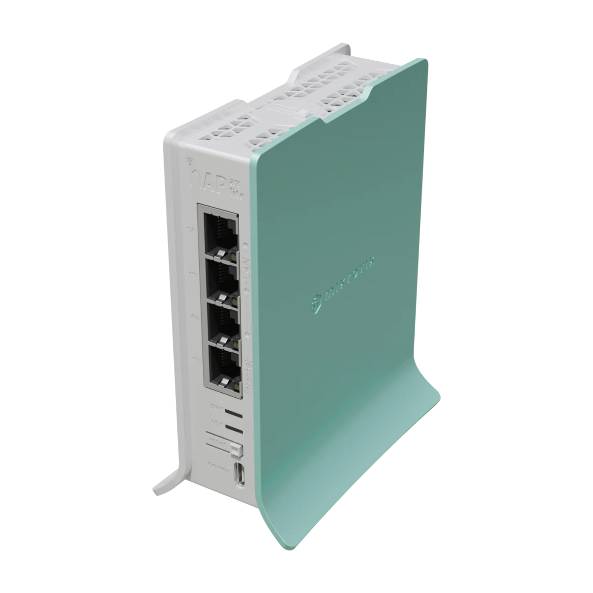 MikroTik hAP ax lite L41G-2axD – Wi-Fi 6 Router with 4x Gigabit Ports, 2.4GHz 574Mbps, Dual-Core 800MHz CPU, 256MB RAM, RouterOS L4, USB-C Powered