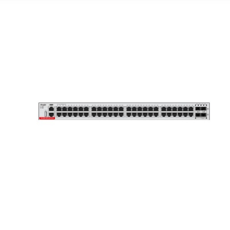 Ruijie 48 Gigabit Ethernet three-layer network management access switch, 2 Gigabit optical ports, 10 Gigabit uplink, RG-S5300-48GT2SFP2XS-E
