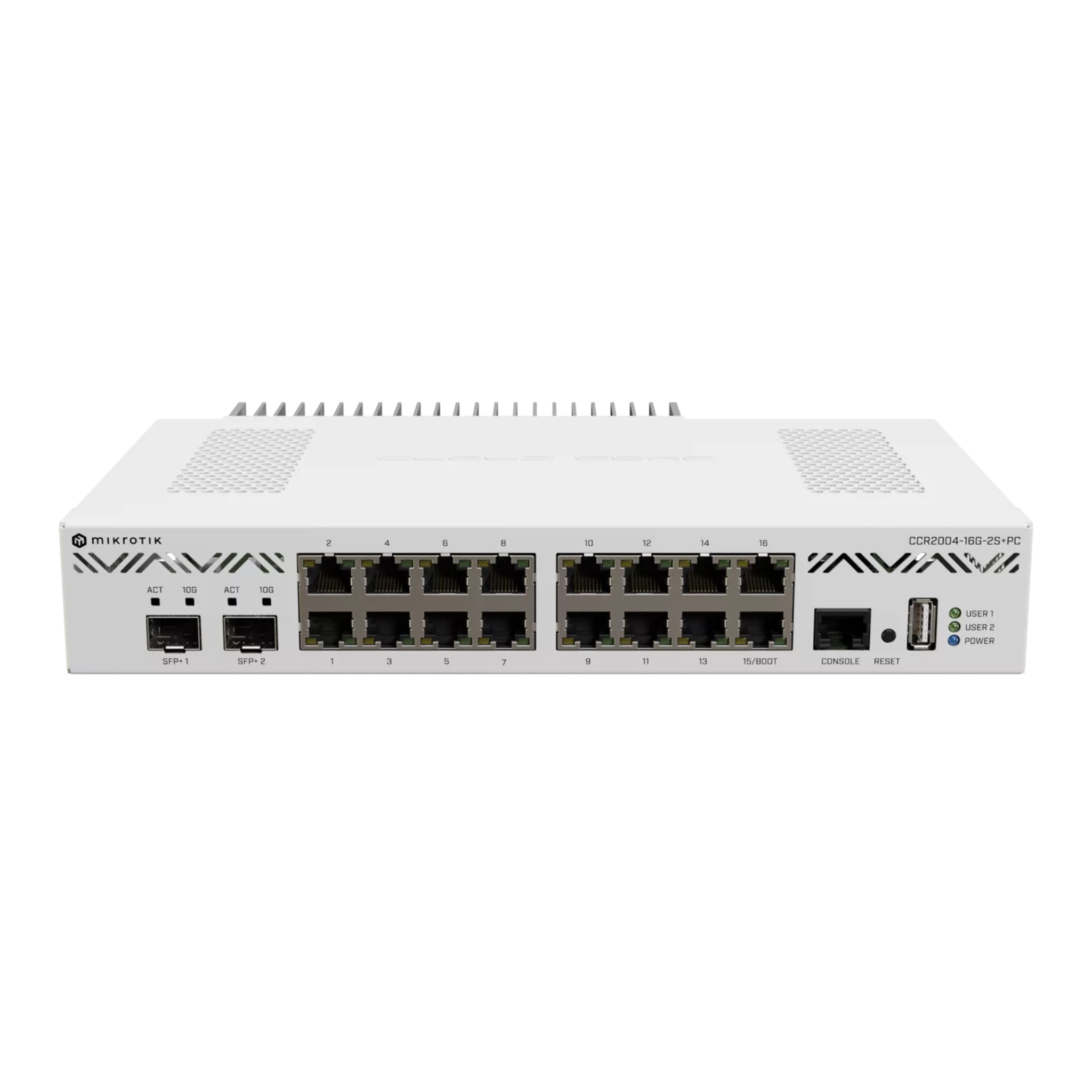 Mikrotik CCR2004-16G-2S+PC Ethernet Router 16x Gigabit Ethernet Ports, 2x10G SFP+ Cages