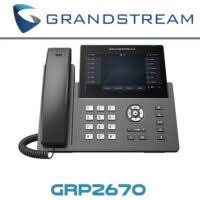 Grandstream GRP2670 Business VoIP SIP HD Voice 8-Line Touchscreen PoE Wi-Fi Bluetooth Dual Gigabit Ports Desktop IP Phone 