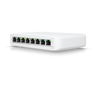 Ubiquiti UniFi Switch Lite 8 PoE USW-Lite-8-POE – 8-Port Gigabit Layer 2 Managed PoE Switch, 4x PoE+ 802.3at (52W Budget), Fanless Silent, Wall Mountable