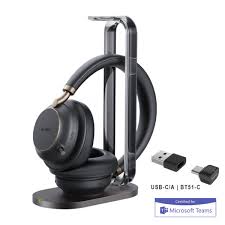 Yealink BH76 PLUS Wireless Bluetooth Headset Noise Cancellation HD Voice Office Remote Work Headset 