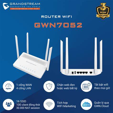 GRANDSTREAM GWN7052/7052F Enterprise wi-fi 5 802.11AC Gigabit Virtual Private Network Router
