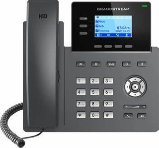 Grandstream GRP2603/P 3-wire PoE IP phone, 6 SIP accounts, 132x48 backlit screen