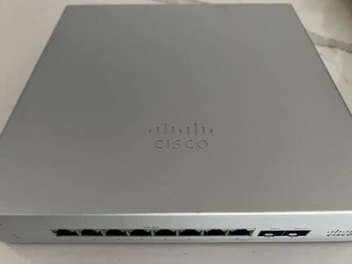 Cisco MS120-8FP-HW Meraki MS120-8FP 8-Port 1GbE PoE+ Cloud Managed Switch 