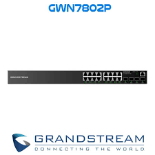 Grandstream GWN7802P Enterprise Layer 2+ Managed Network Switch | 16 Gigabit Ethernet Ports 4 Gigabit SFP Ports 16 PoE Ports