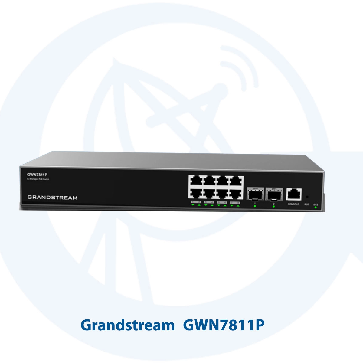 Grandstream GWN7811P 8-Port Gigabit Enterprise Layer 3 Managed PoE Network Switch 