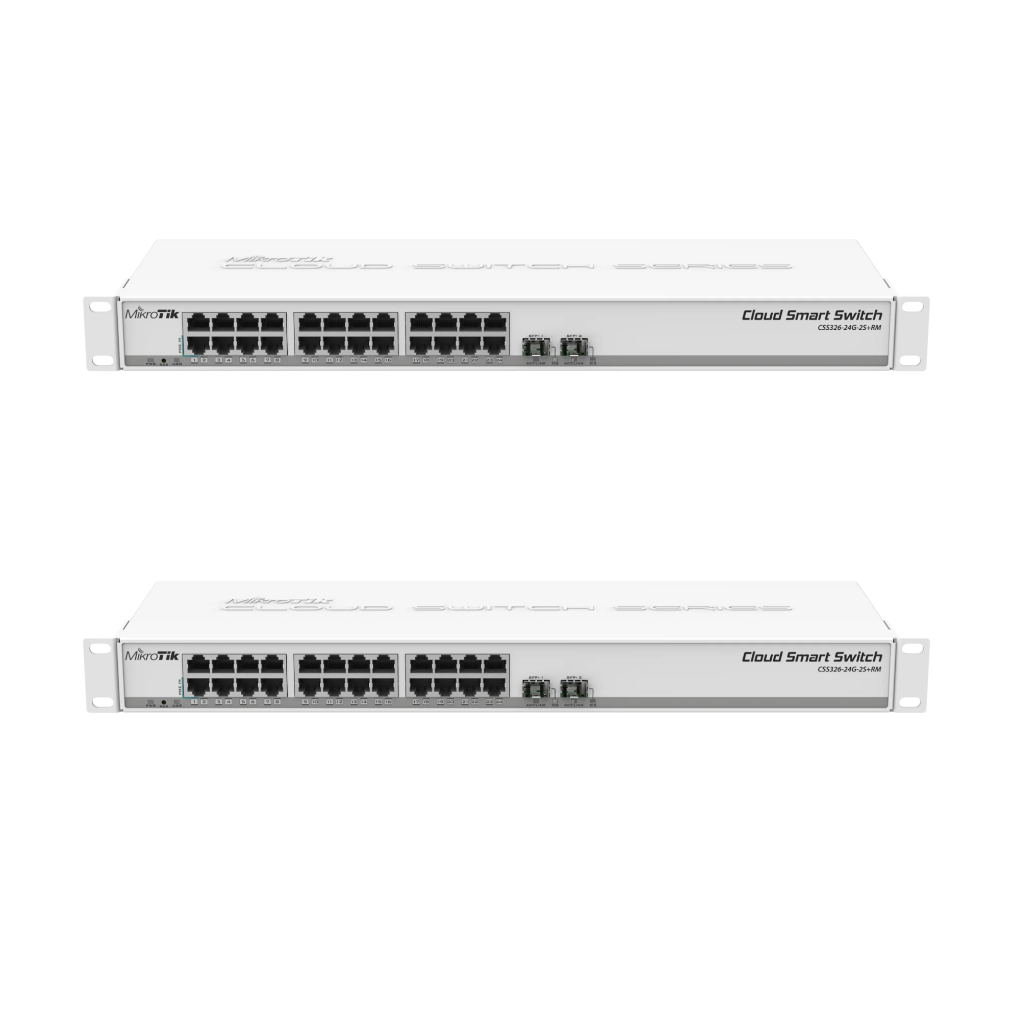 Mikrotik CSS326-24G-2S+RM Managed Gigabit Ethernet (10/100/1000) Supports Power Over Ethernet (PoE) 1U Network Switch