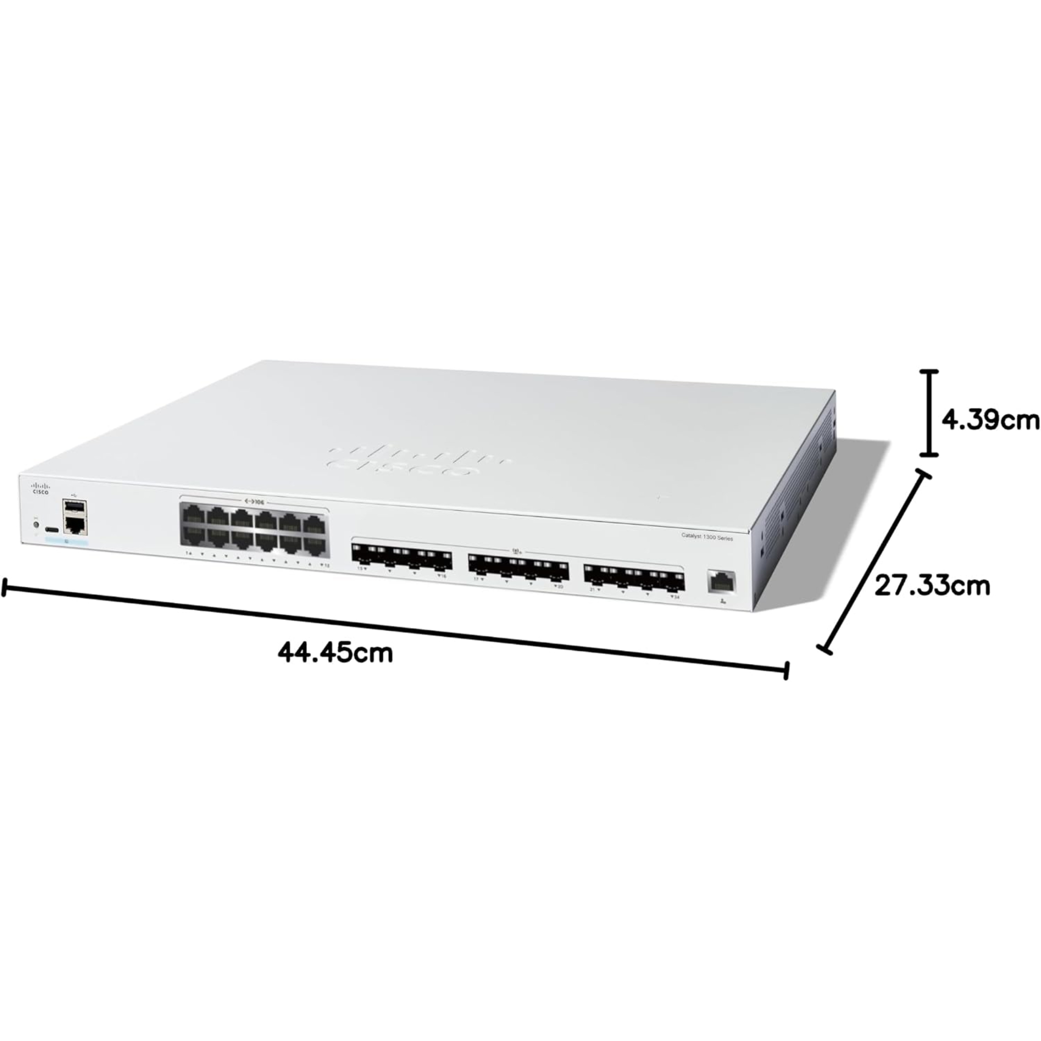 Catalyst C1300-24XTS 12-port 10GE, 12-port SFP+, 1xGE OOB Manage port 1xFan, Rack-mountable