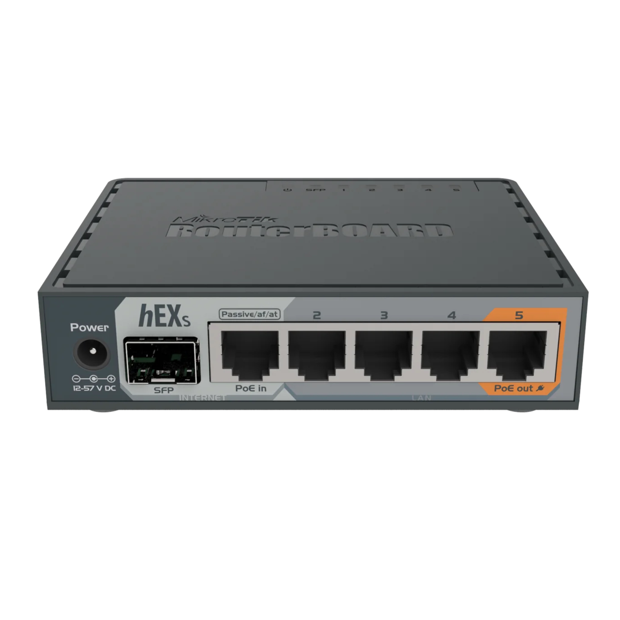 MikroTik hEX S Gigabit Ethernet Router with SFP, 5x Gigabit LAN Ports, Dual Core 880MHz CPU, 256MB RAM, RouterOS L4, RB760iGS