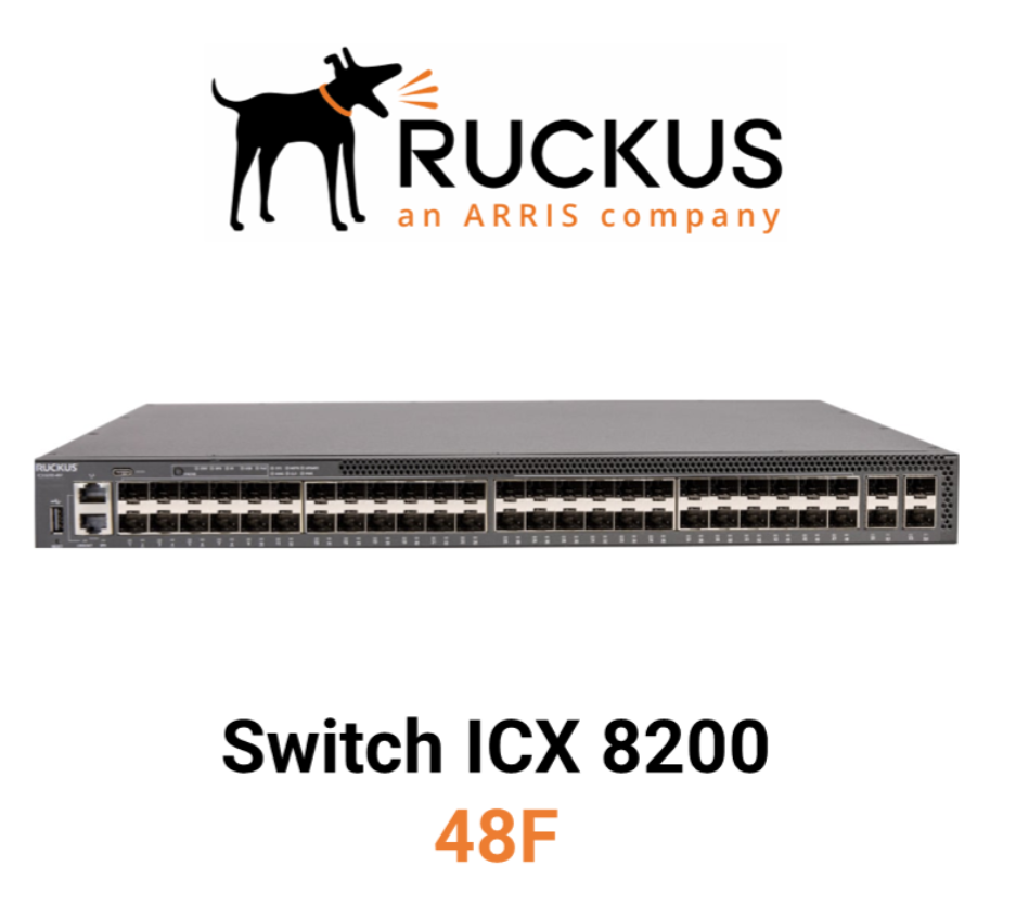 RUCKUS ICX 8200-48F 48-Port Gigabit PoE+ Support Stackable L2/L3 Managed Enterprise Ethernet Switch 