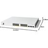 Cisco Catalyst 1300-24FP-4X Managed Switch, 24 Port GE, Full PoE, 4x10GE SFP+