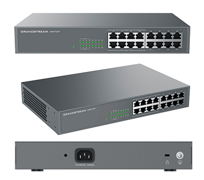 GRANDSTREAM GWN7702P 16 PORT GIGABIT UNMANAGED NETWORK SWITCH WITH 8 PORTS POE