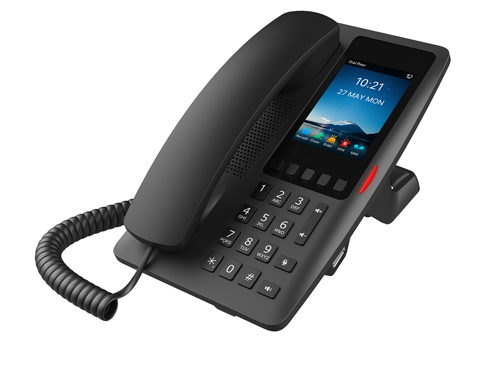 Fanvil H6W Dual-Band WiFi6 PoE Hotel IP Phone W/5 Soft Keys
