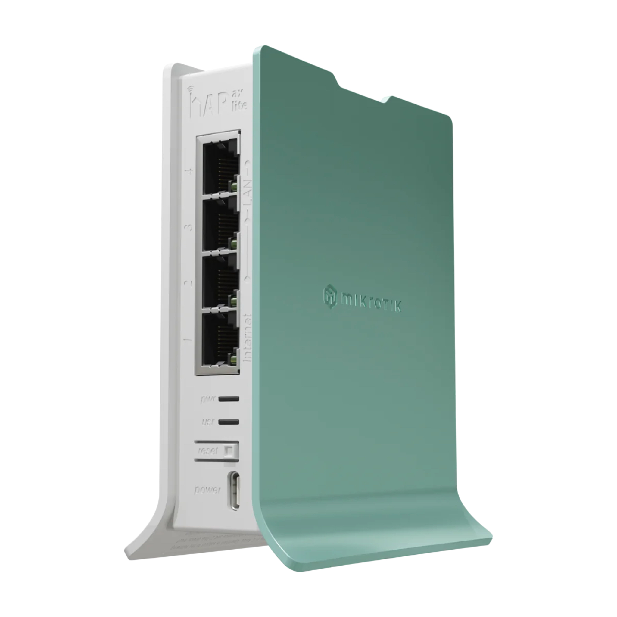 MikroTik hAP ax lite L41G-2axD – Wi-Fi 6 Router with 4x Gigabit Ports, 2.4GHz 574Mbps, Dual-Core 800MHz CPU, 256MB RAM, RouterOS L4, USB-C Powered