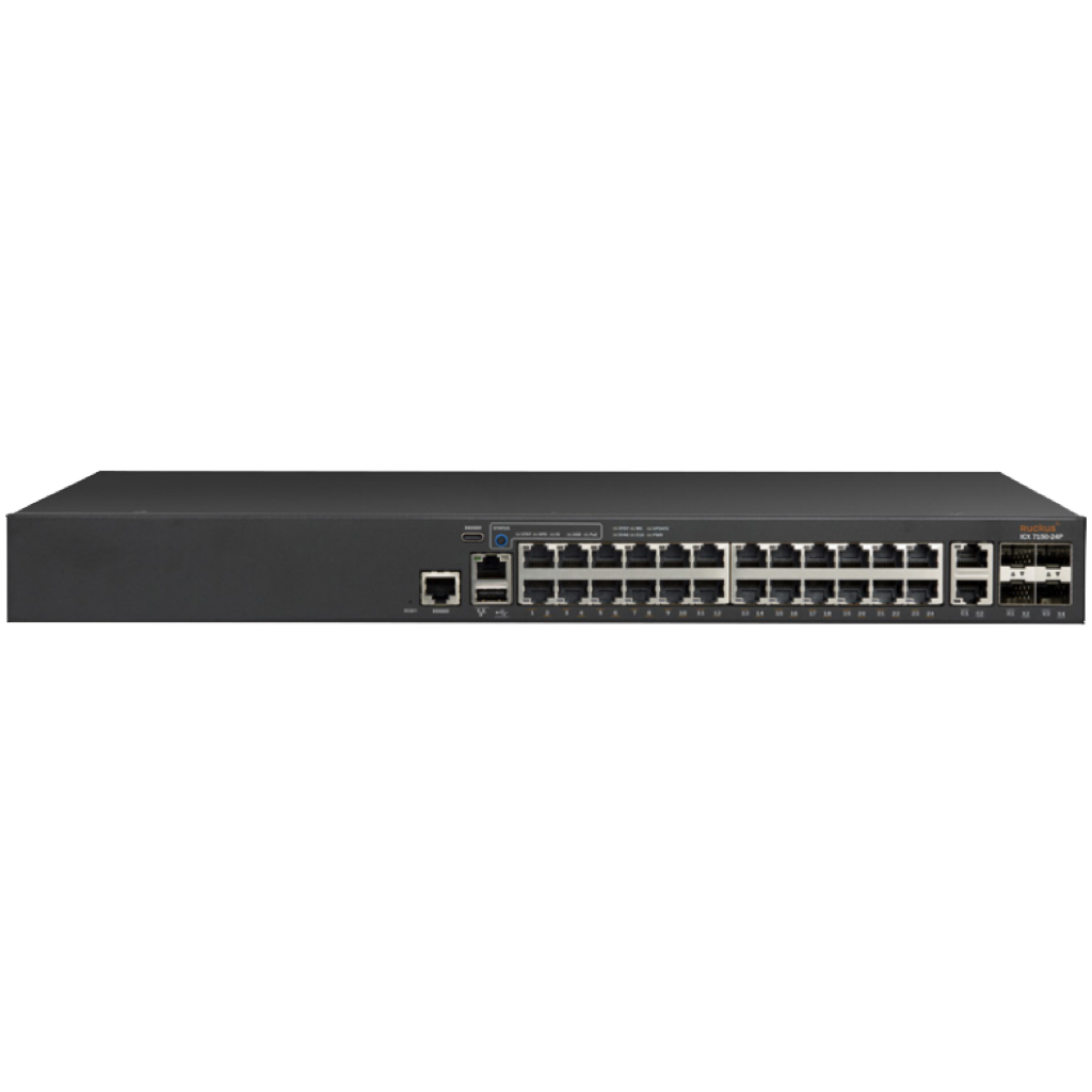 ICX7150-24P-4X1G, Ruckus ICX7150 Switch, 24x PoE+ 1G, 4x SFP Uplink, 370W PoE