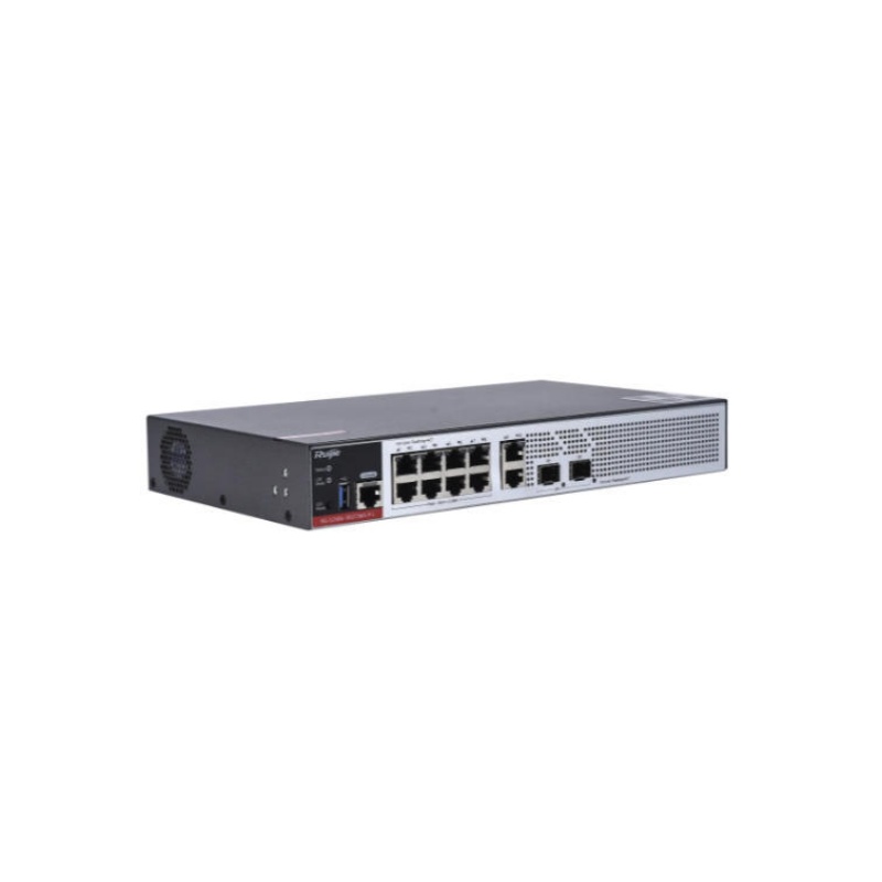 Ruijie 10 Port Gigabit Network Management Type Access PoE Switch, 2.5G Uplink Switch, RG-S2906-10GT2MS-P-L