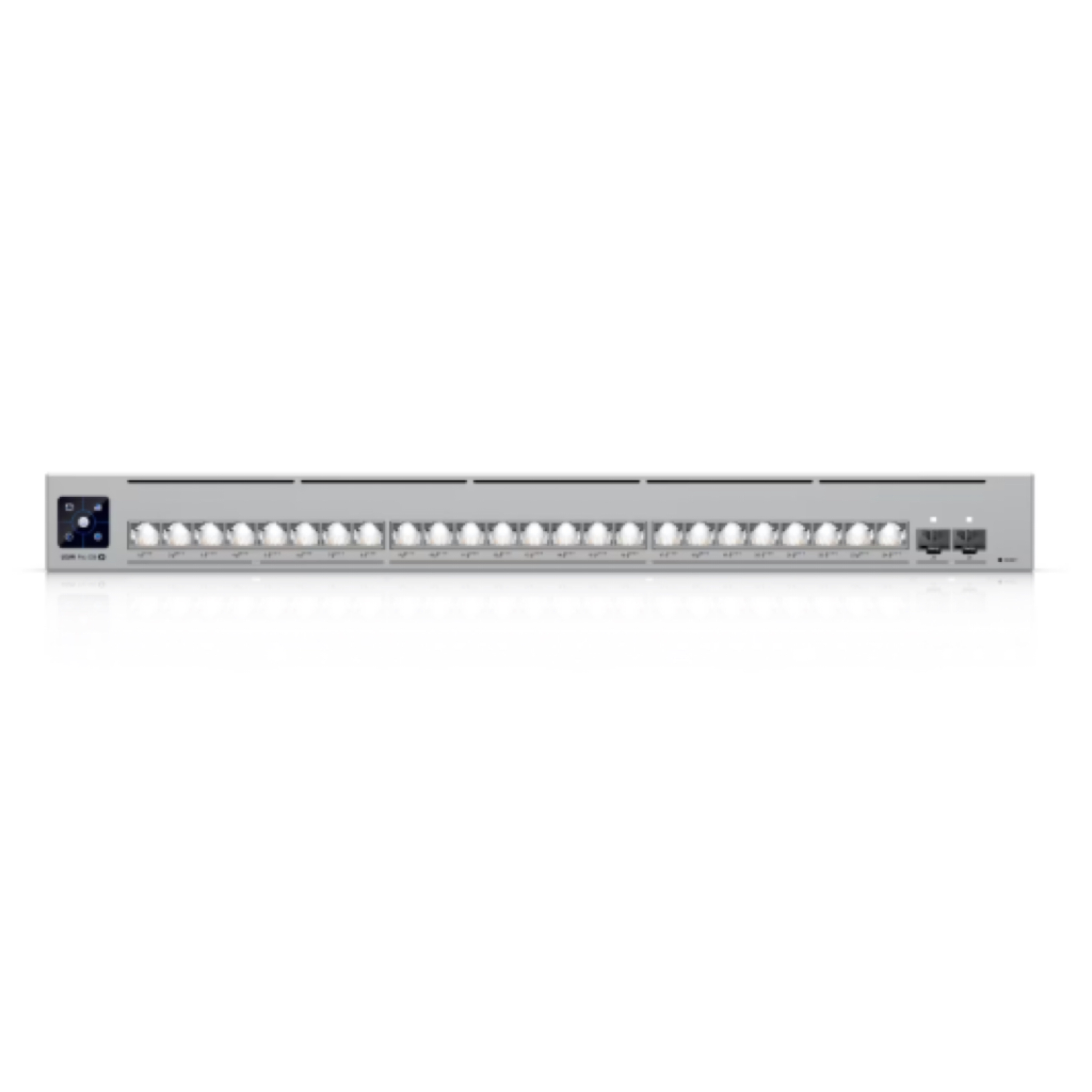 Ubiquiti UniFi Switch Pro XG 24 PoE USW-Pro-XG-24-PoE – 24-Port Layer 3 Etherlighting PoE+++ Switch, 16x 10GbE + 8x 2.5GbE RJ45, 2x 25G SFP28, 720W PoE Budget, 1.3" Touchscreen, 1U Rackmount
