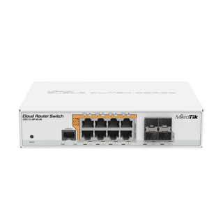 MikroTik 8-Port Gigabit PoE Switch with 4 SFP Ports – CRS112-8P-4S-IN, Cloud Router Switch, 802.3af/at PoE+, RouterOS