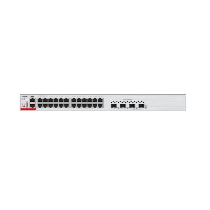 Ruijie 24 port Gigabit Ethernet three-layer network management PoE access switch, 2 Gigabit optical ports, 10 Gigabit uplink, RG-S5300-24GT2SFP2XS-P-E