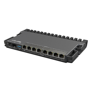 MikroTik RB5009UPr+S+IN Heavy-Duty PoE Router – 8-Port with 2.5GbE, 10G SFP+, 130W PoE Budget, Quad-Core, Fanless Desktop
