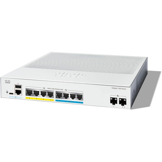 Cisco Catalyst 1300-8MGP-2X Managed Switch, 4 Port GE, 4 Port 2.5GE, PoE, 2x10GE SFP+, Limited Lifetime Protection