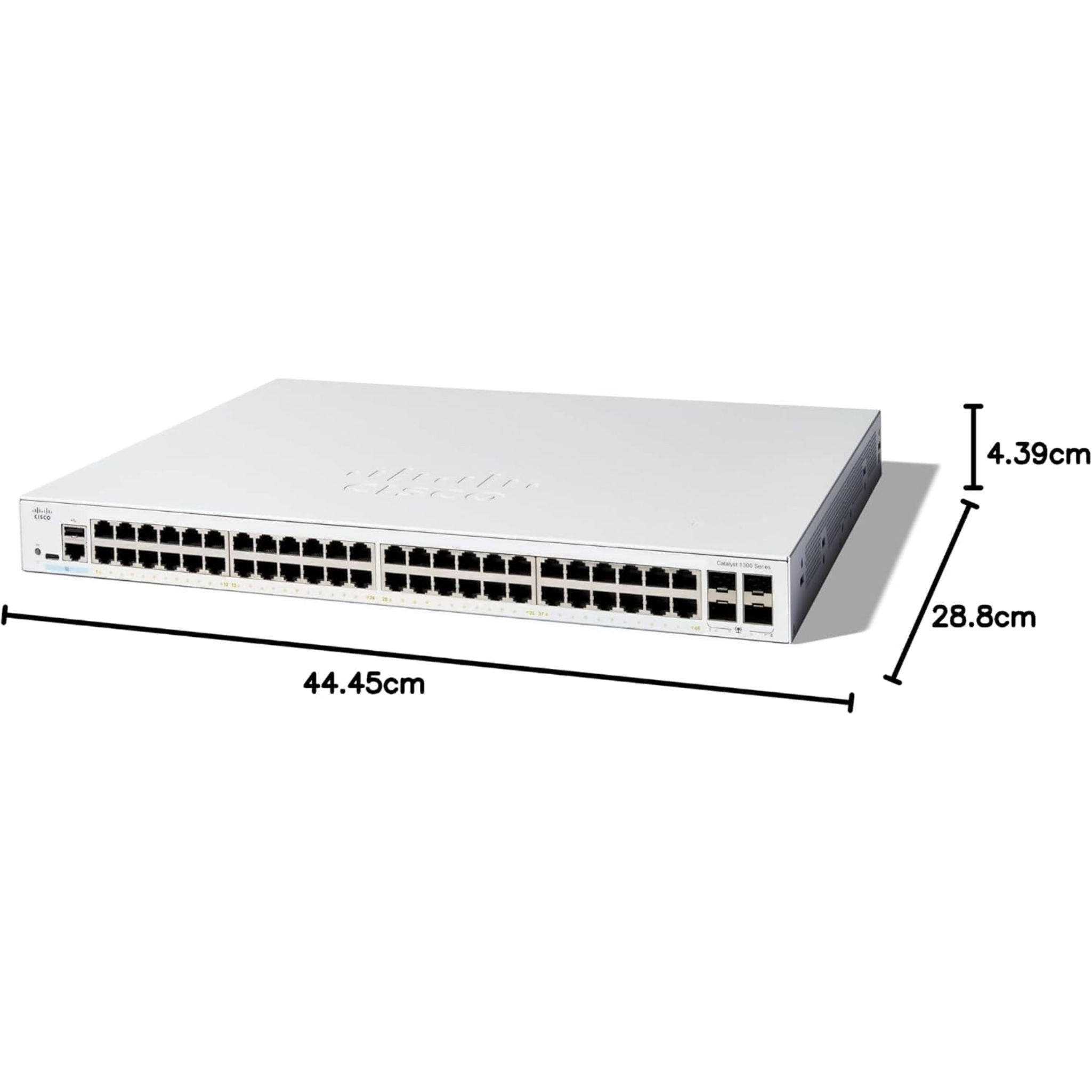 C1300-48T-4X, Cisco Catalyst 1300 Switch, 48x GE RJ45, 4x 10GE SFP+, Rackmount