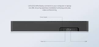 Yealink UVC40 E2 4K Webcam Speaker Tracking & Built-in Audio Meetings USB Conference Camera
