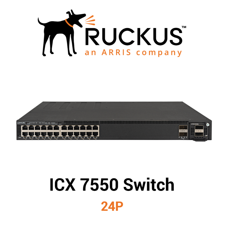 RUCKUS ICX 7550-24P Gigabit Stackable L3 Managed Enterprise/Campus Ethernet Switch